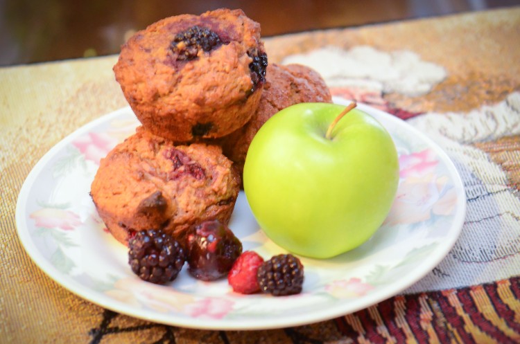 Cherry Berry Surprise Muffins