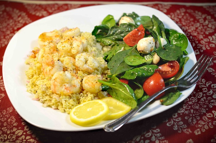 Lemon and Dill Shrimp with Cous Cous