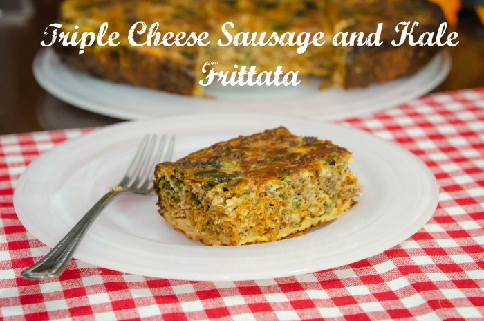 Slow Cooker Cooking Triple Cheese Sausage and Kale Frittata